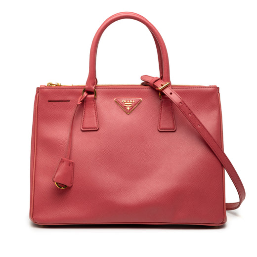Medium Saffiano Lux Galleria Double Zip Satchel - Image 1
