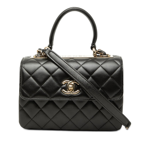 Mini Quilted Lambskin Trendy CC Top Handle Flap - Image 1