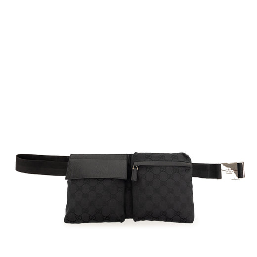 GG Canvas Double Pocket Belt Bag - Image 1