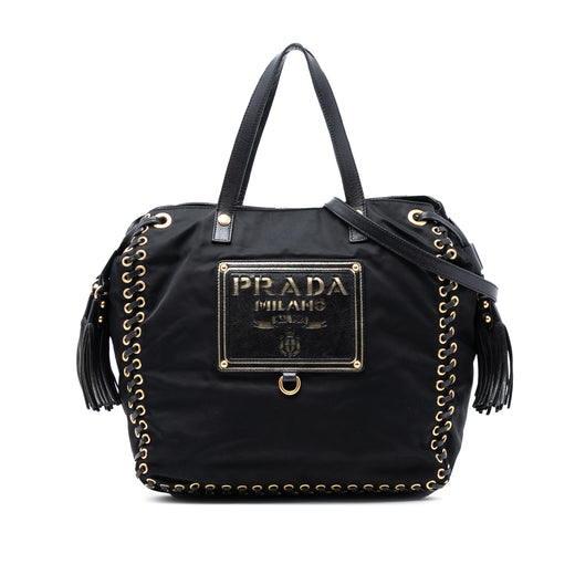 Tessuto Whipstitched Logo Oro Tassel Satchel - Image 1