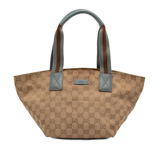 GG Canvas Web Tote - Image 1
