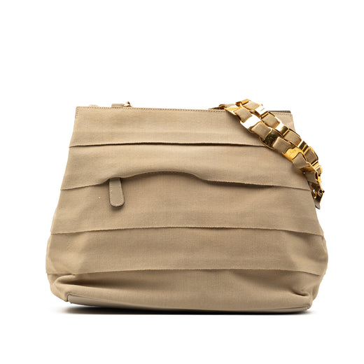 Nylon Tiered Grosgrain Shouder Bag - Image 1
