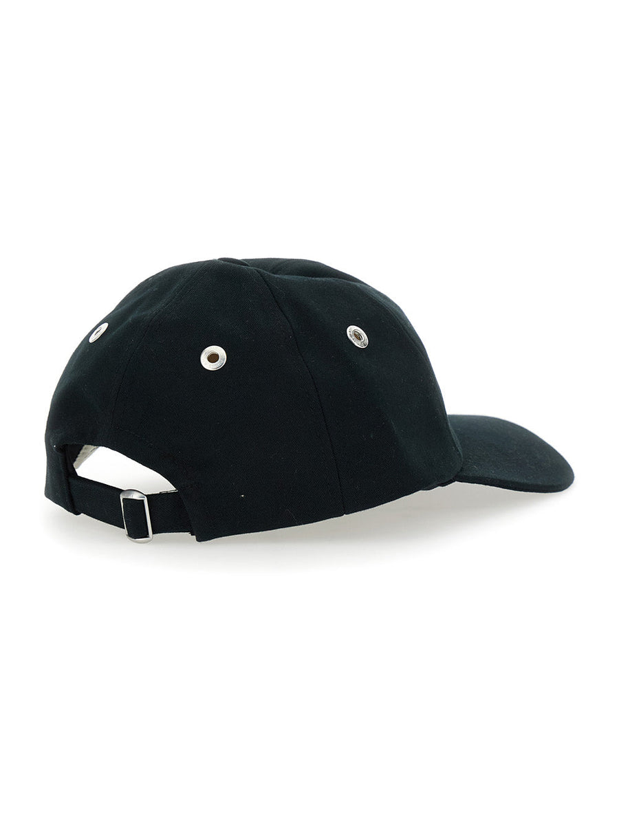 Ami Paris Bfucp006 Adc Logo Embroidered Cotton Baseball Cap — Black Caps