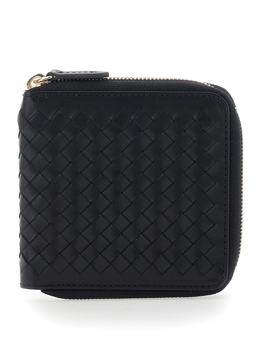Dragon Diffusion Woven Leather Wallet — Black