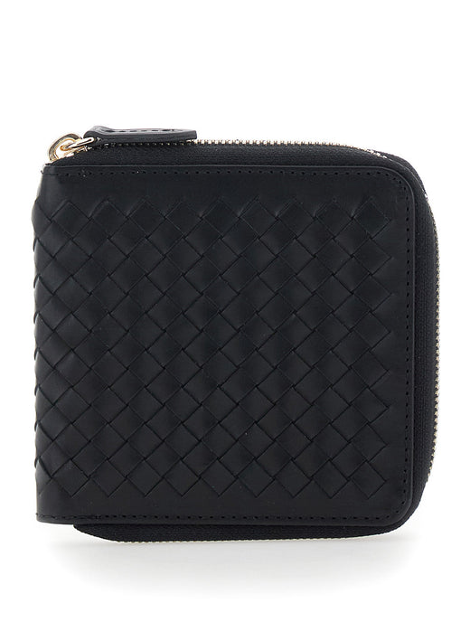 Dragon Diffusion Woven Leather Wallet — Black