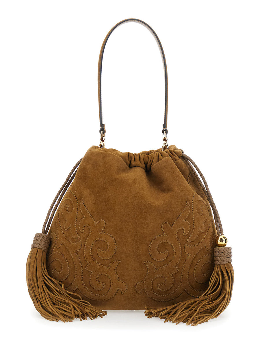 Etro Kalispera Shoulder Bag — Beige Goat Leather