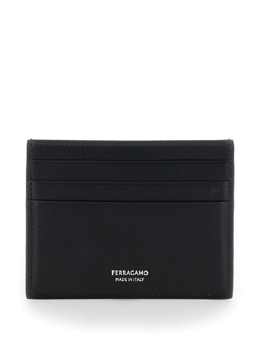 Ferragamo Card Case — Black Calfskin Cases