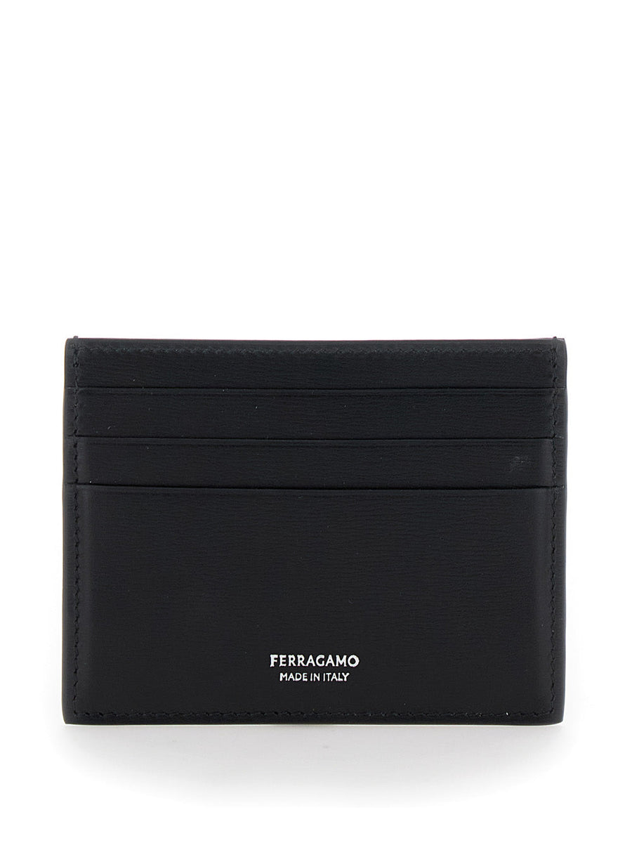 Ferragamo Card Case — Black Calfskin Cases