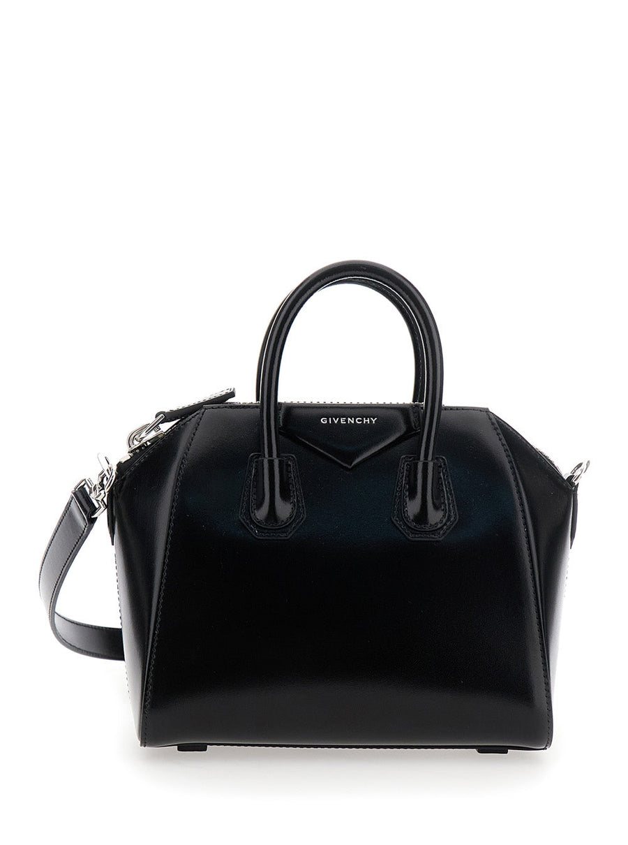 Givenchy Antigona Top Handle Bag — Black Calf Leather