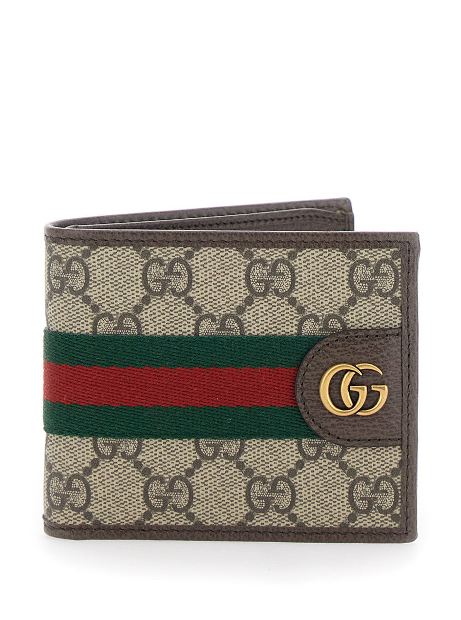 Gucci Ophidia Wallet — Beige Leather