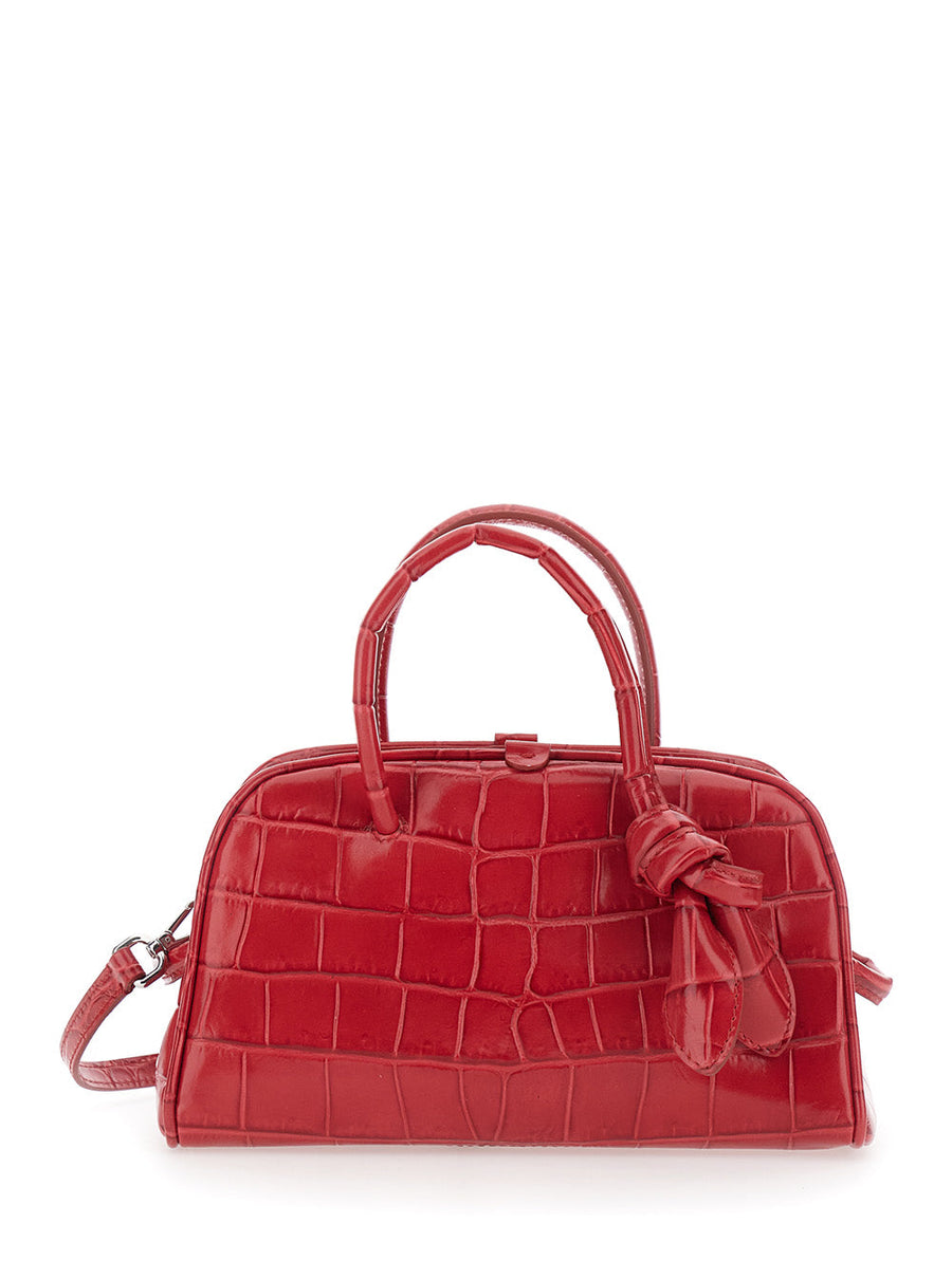 Jacquemus Top Handle Bag — Red Calf Leather