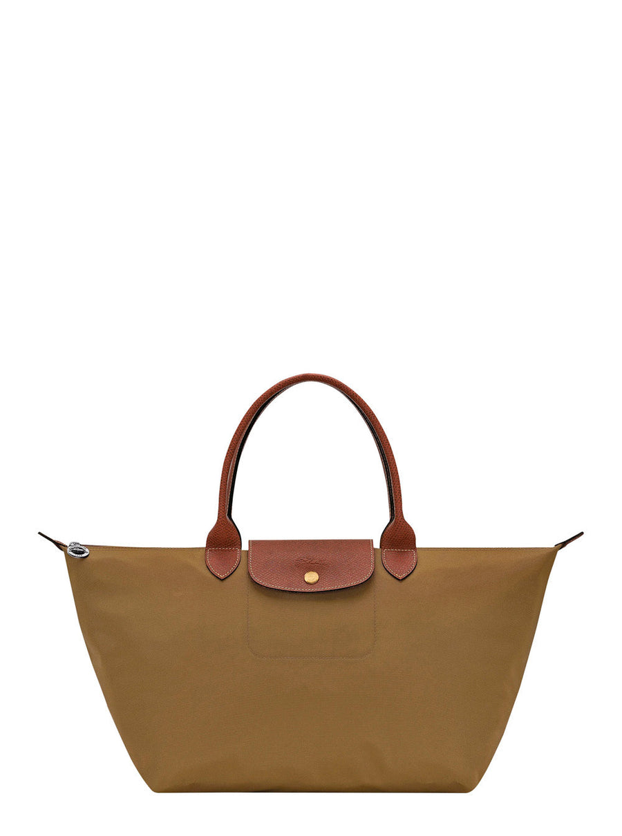Longchamp Leather-Trimmed Polyamide Shoulder Bag — Brown