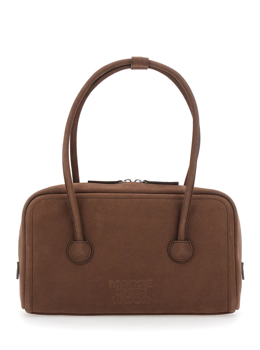 Margesherwood Structured Leather Shoulder Bag — Brown Cow