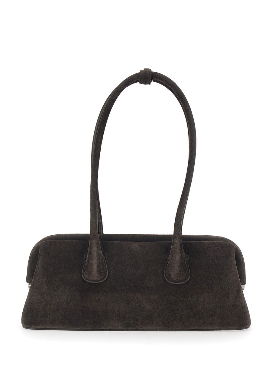 Osoi Boat Wide Shoulder Bag — Brown Cow Leather