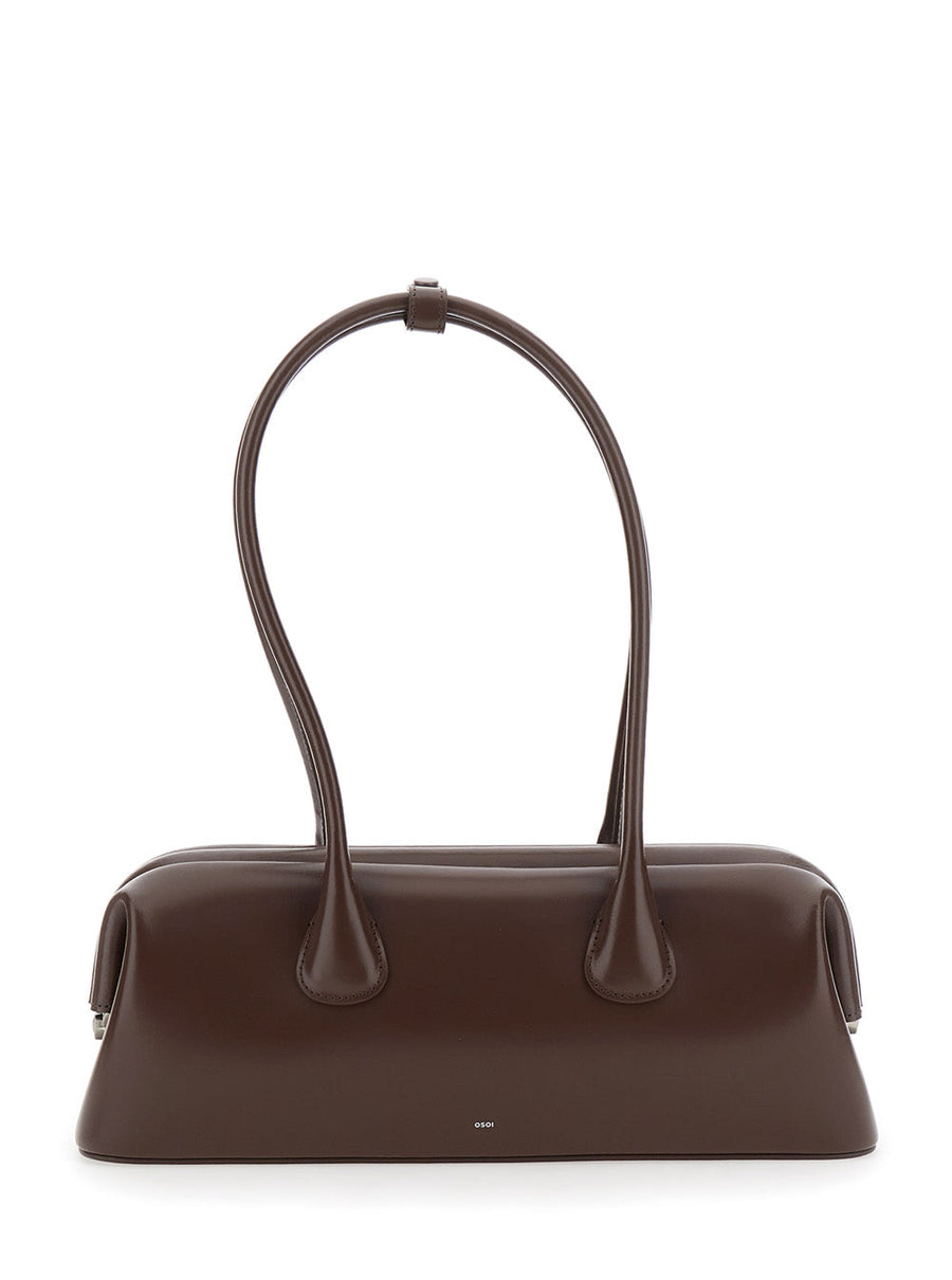 Osoi Boat Wide Shoulder Bag — Brown Cow Leather