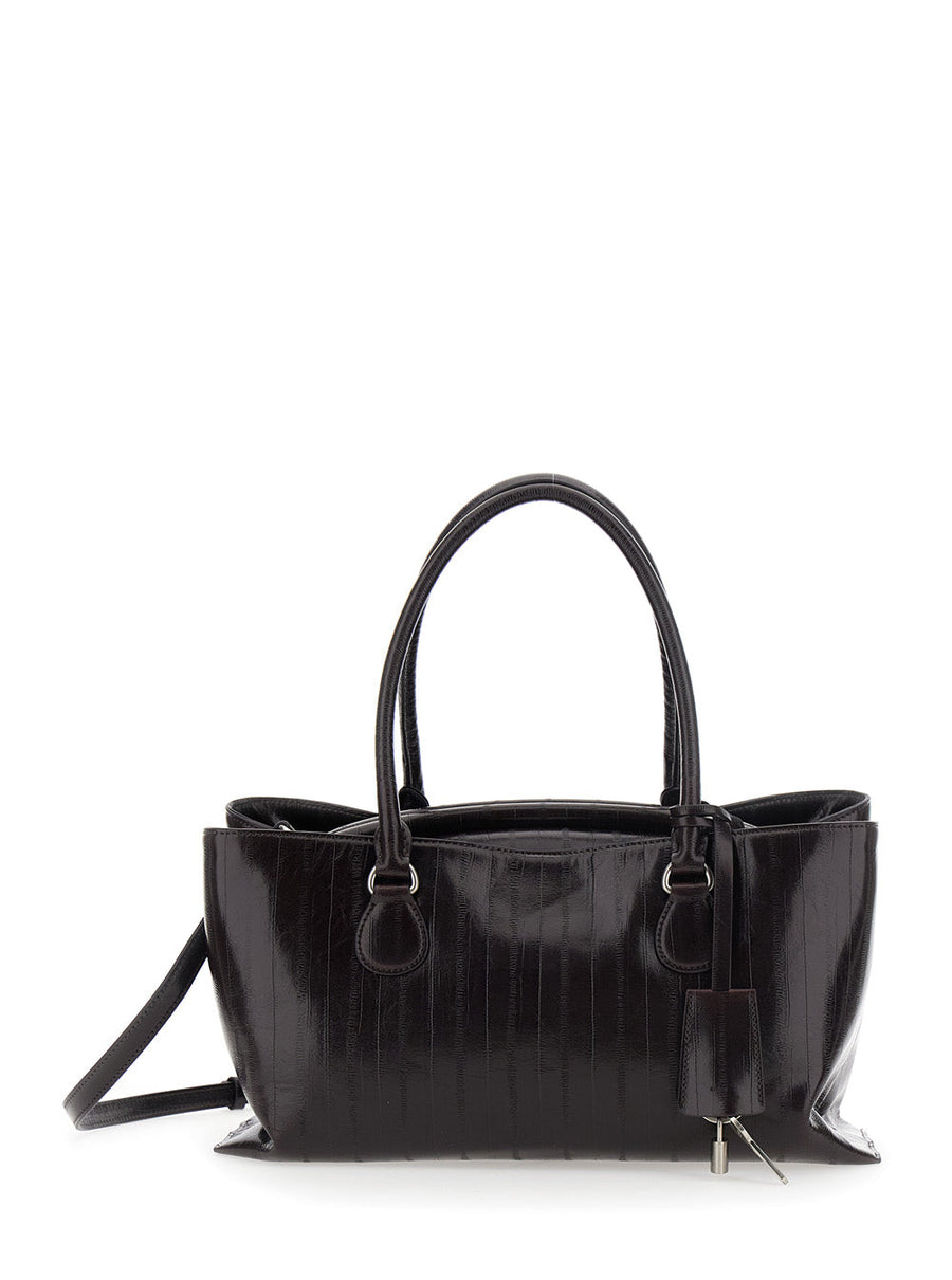 Osoi Cow Leather Shoulder Bag — Brown