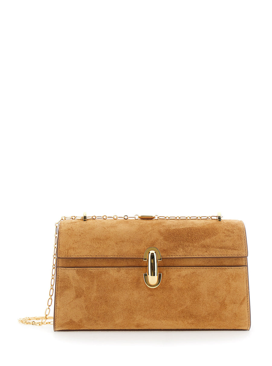 Savette Crossbody Bag — Brown Suede