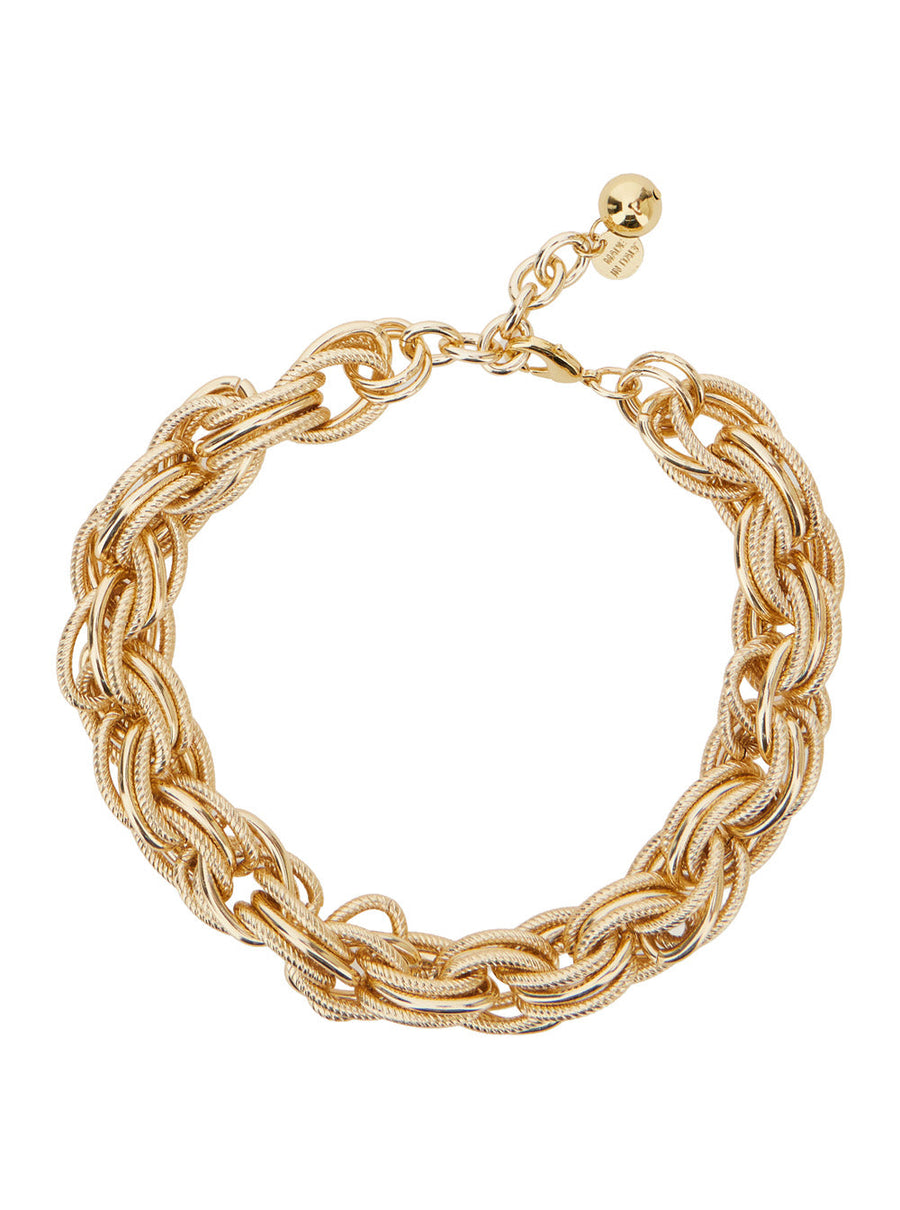 Semicouture Coralie Necklace — Gold Agate Necklaces