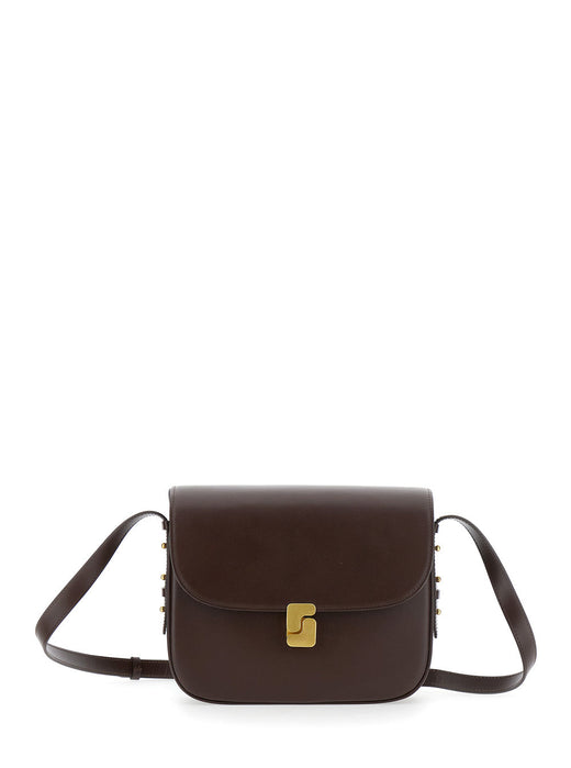 Soeur Bellissima Maxi Shoulder Bag — Brown Leather