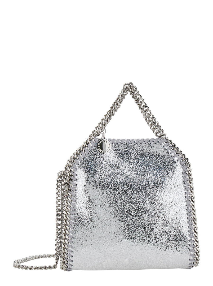Stella Mccartney Falabella Crossbody Bag — Silver Polyester