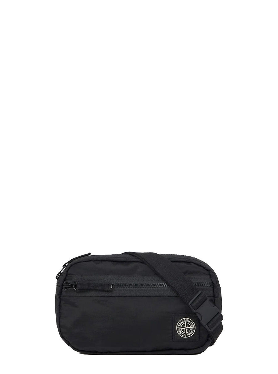 Stone Island Tech Fabric Belt Bag — Black Polyamide