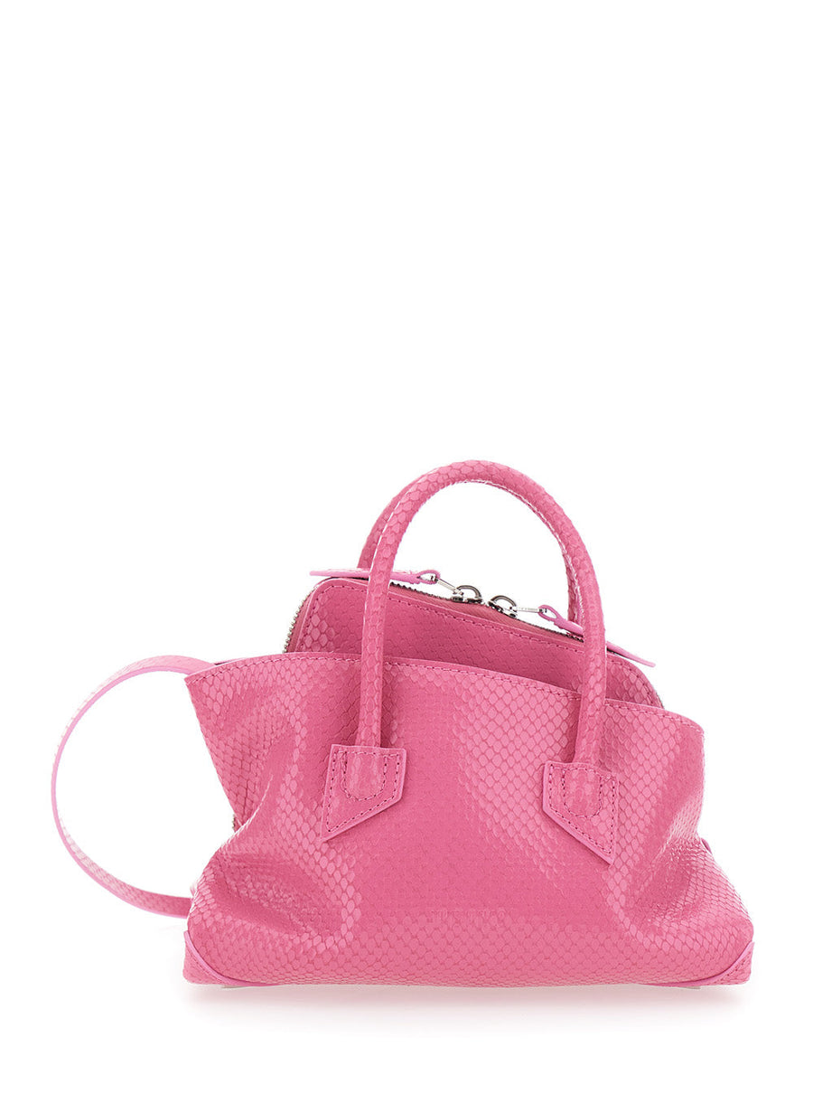 The Attico Mini Bag — Pink Suede Leather
