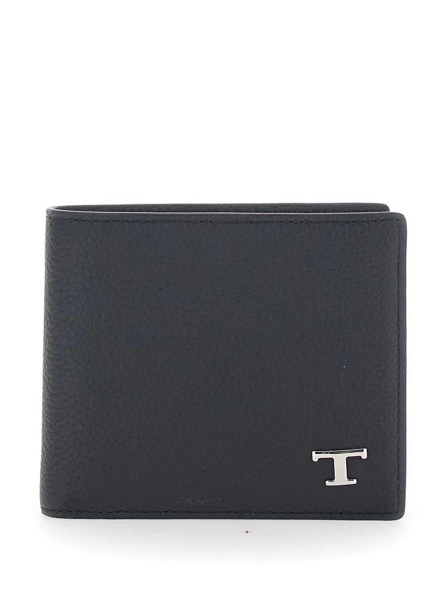 Tods Bifold Calf Leather Wallet — Black