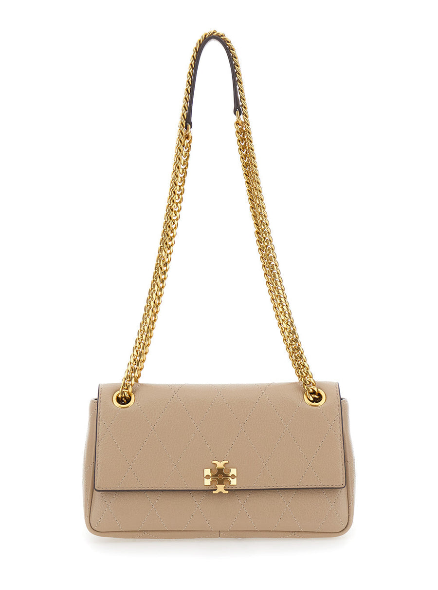 Tory Burch Charlie Crossbody Bag — Gray Cow Leather
