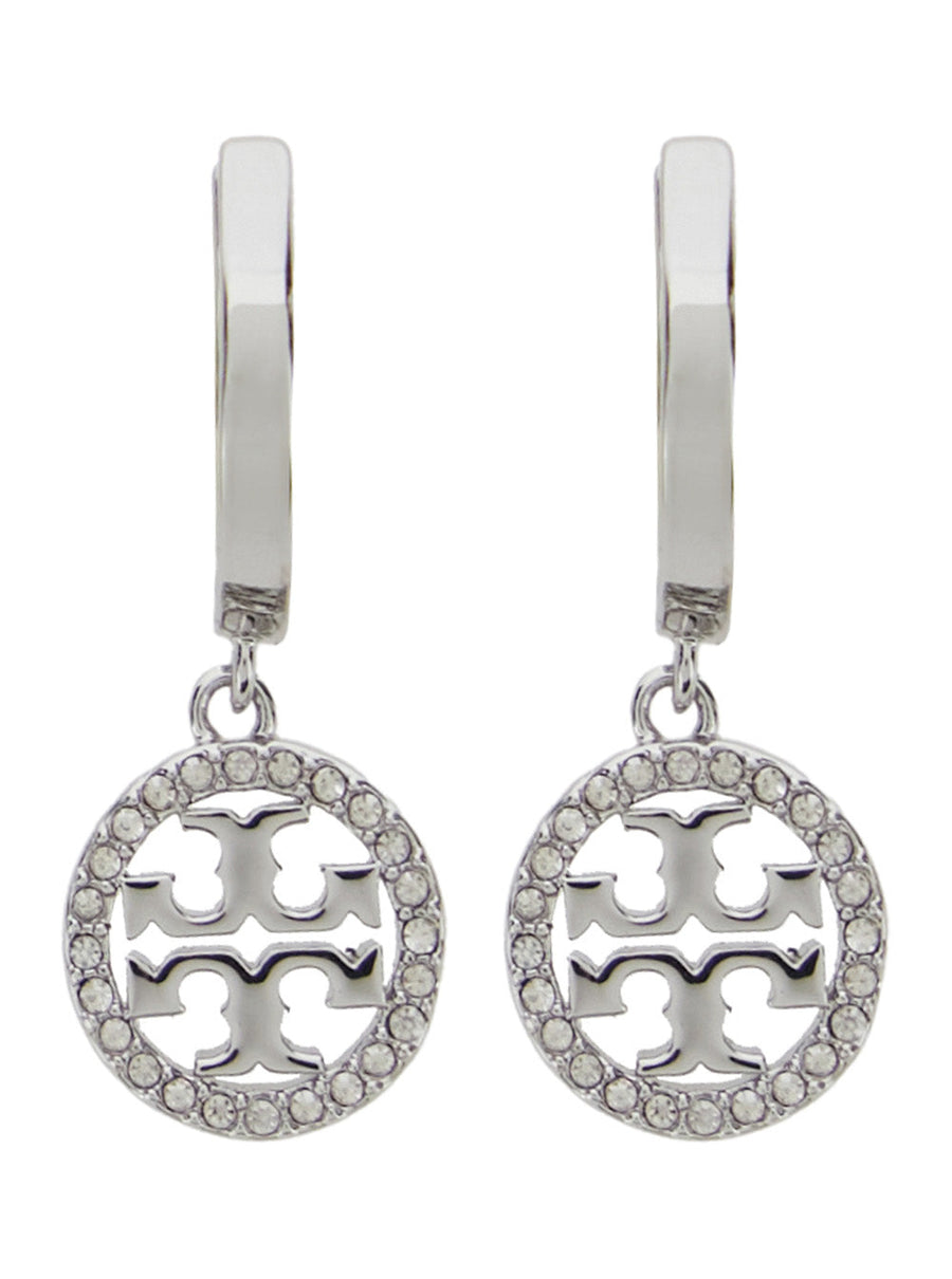 Tory Burch Icon Earrings — Silver Brass