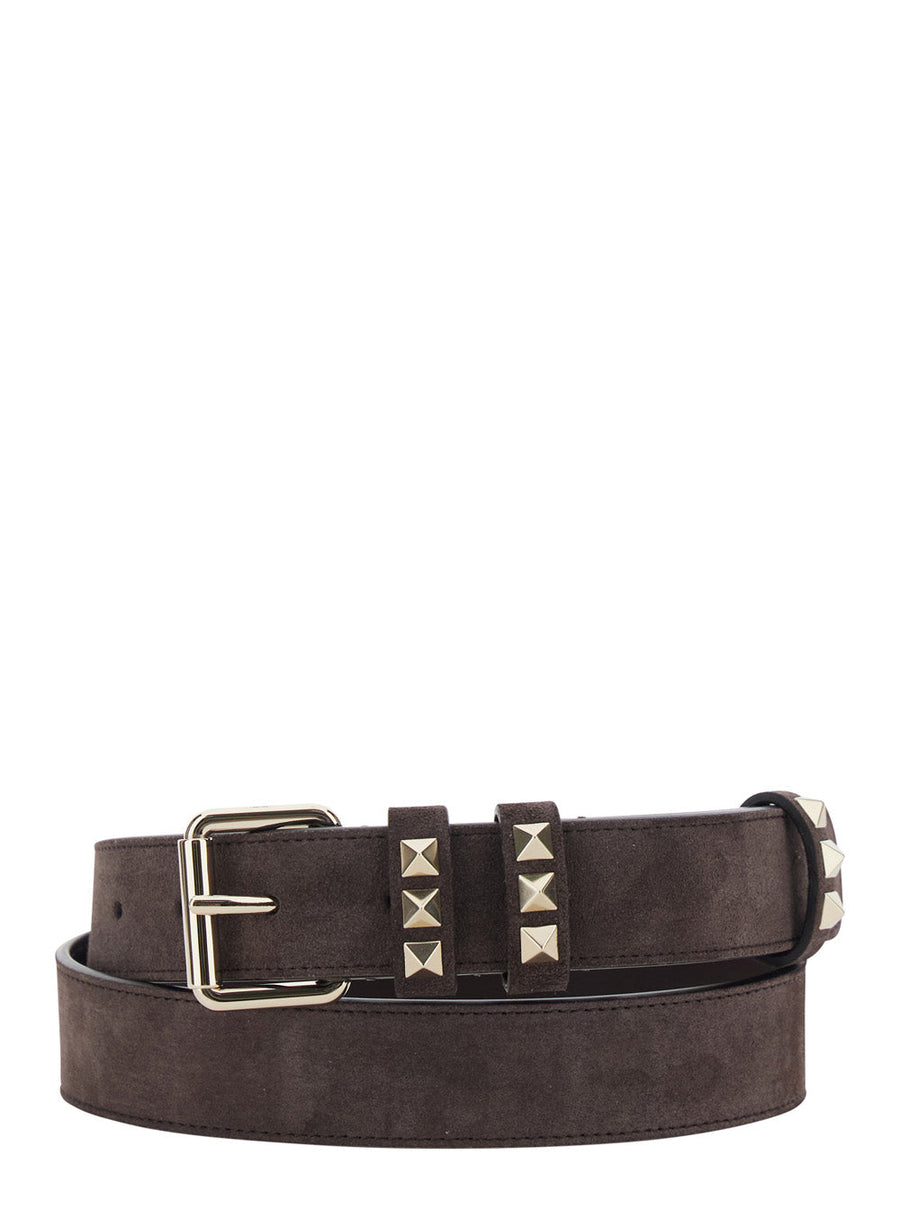 Valentino Garavani Belt — Brown Lamb Leather