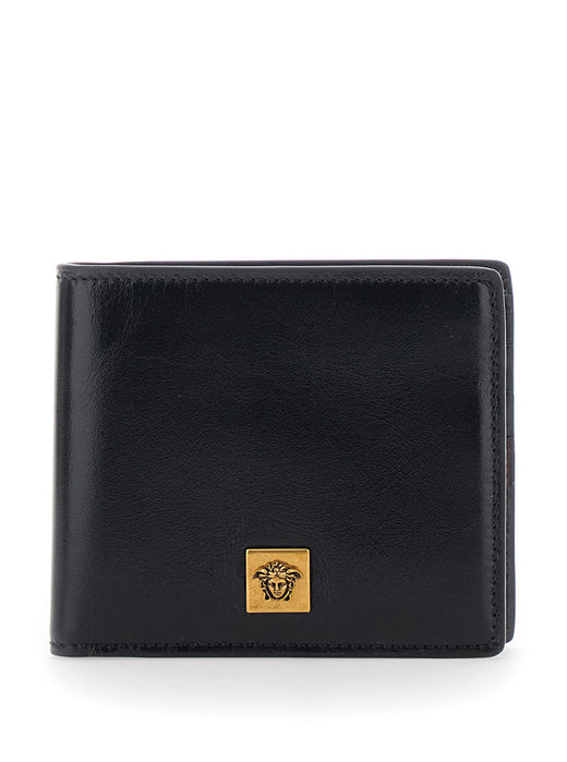 Versace Bi-Fold Wallet — Black Polyester