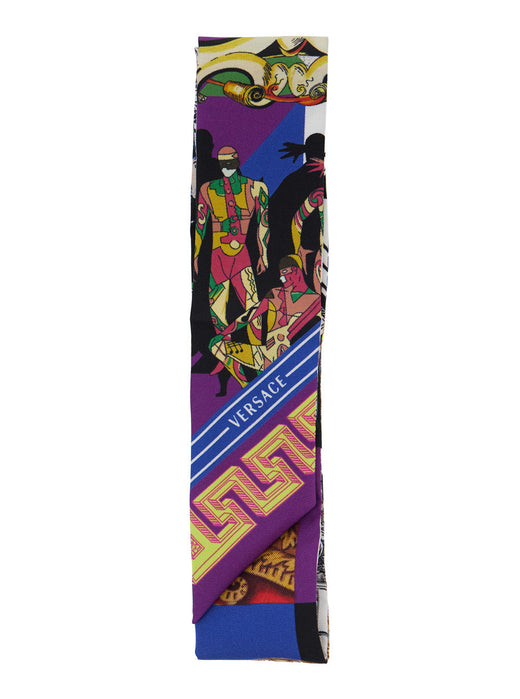 Versace Silk Theater Print Scarf — Multicolor Scarfs