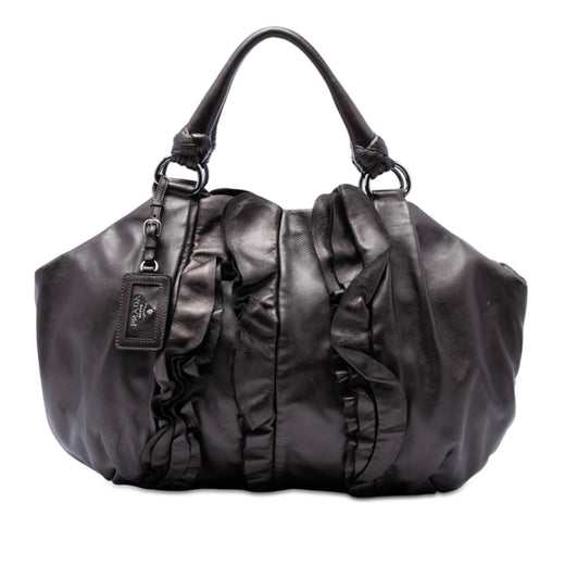 Metallic Nappa Mordore Ruffle Tote - Image 1