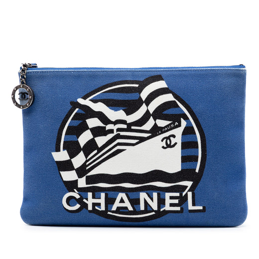 Medium Canvas La Pausa Zip O Case Clutch - Image 1
