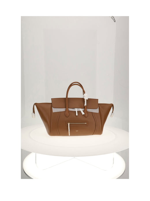 Celine Luggage Shoulder Bag — Brown Lamb Leather
