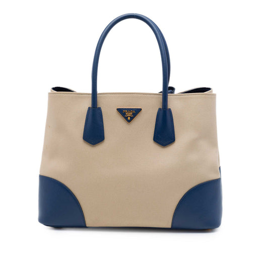 Large Canapa and Saffiano Double Satchel - Image 1