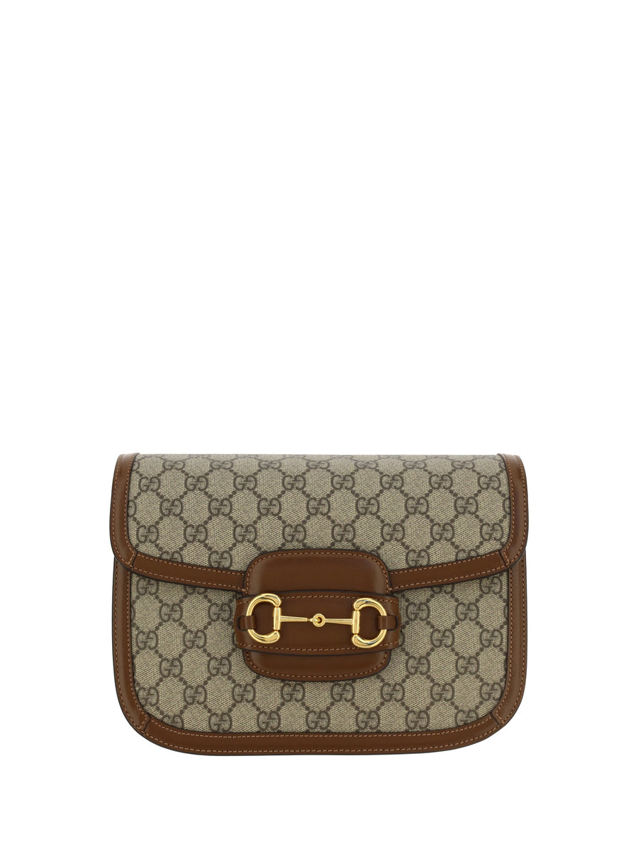 Gucci Horsebit Shoulder Bag — Brown