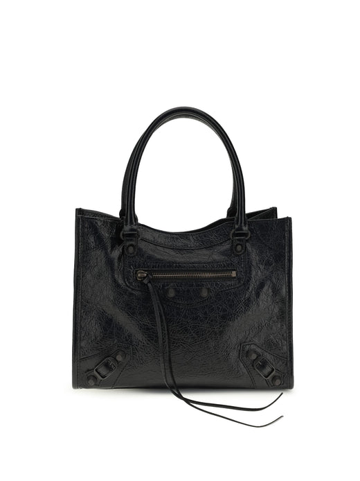 Balenciaga Le City Top Handle Bag — Black Lamb Ovis Aries