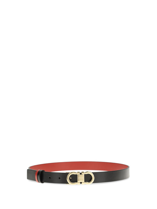 Ferragamo Gancini Belt — Black Calf Leather