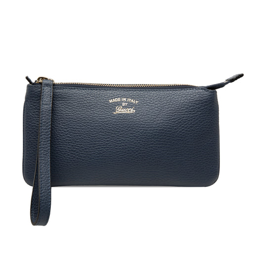 Pebbled Leather Swing Wristlet Pouch - Image 1