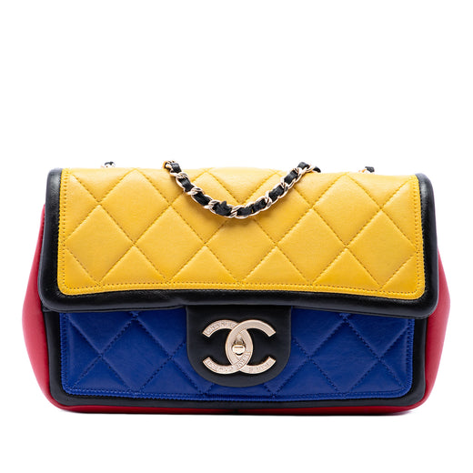 Mini Tricolor Lambskin Graphic Flap - Image 1