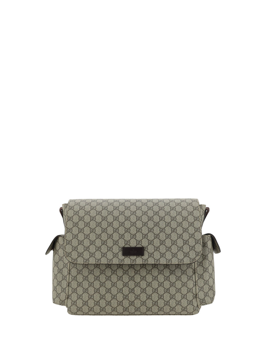 Gucci Gg Supreme Jacquard Shoulder Bag — Beige