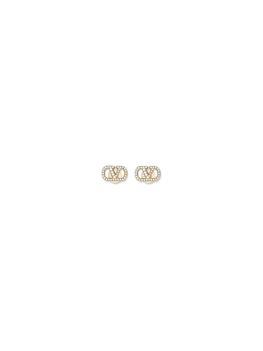 Valentino Garavani Vlogo Earrings — Gold Brass