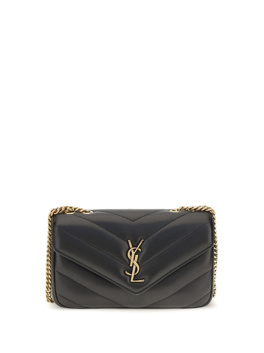 Saint Laurent Loulou Crossbody Bag — Black Lamb Ovis Aries