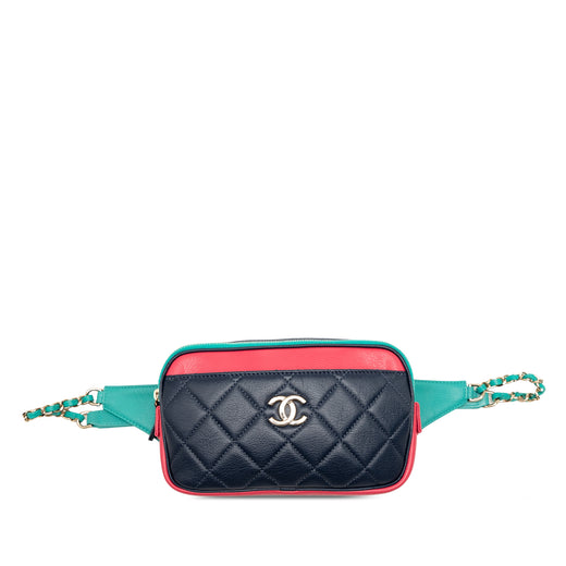 Tricolor Quilted Goatskin In and Out Belt Bag - Image 1