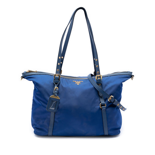 Saffiano Trimmed Tessuto Satchel - Image 1