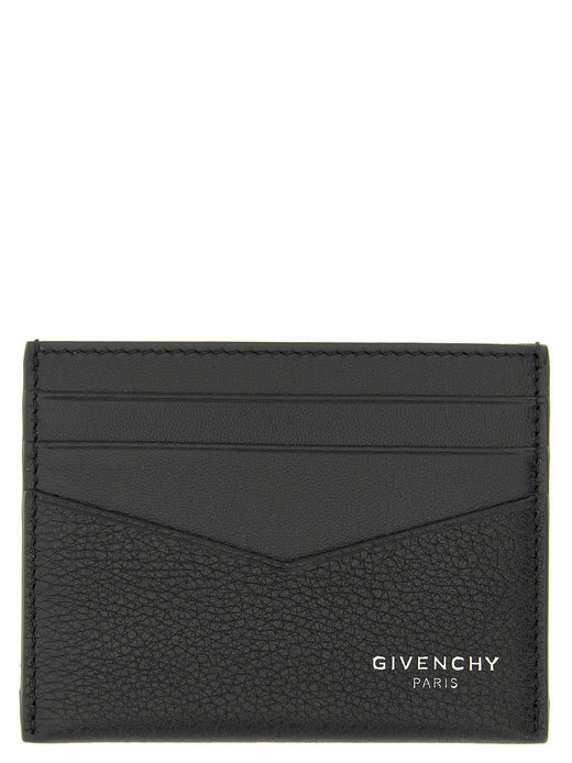 Givenchy Hammered Leather Card Case — Black Cases