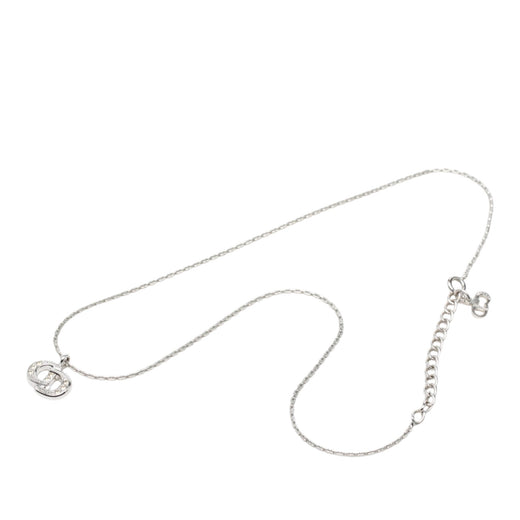 Brass and Strass CD Logo Pendant Necklace - Image 1