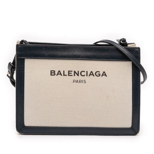 Canvas Navy Pochette Crossbody - Image 1