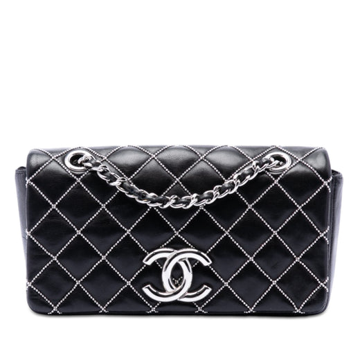 Mini CC Quilted Lambskin Beaded Full Flap - Image 1